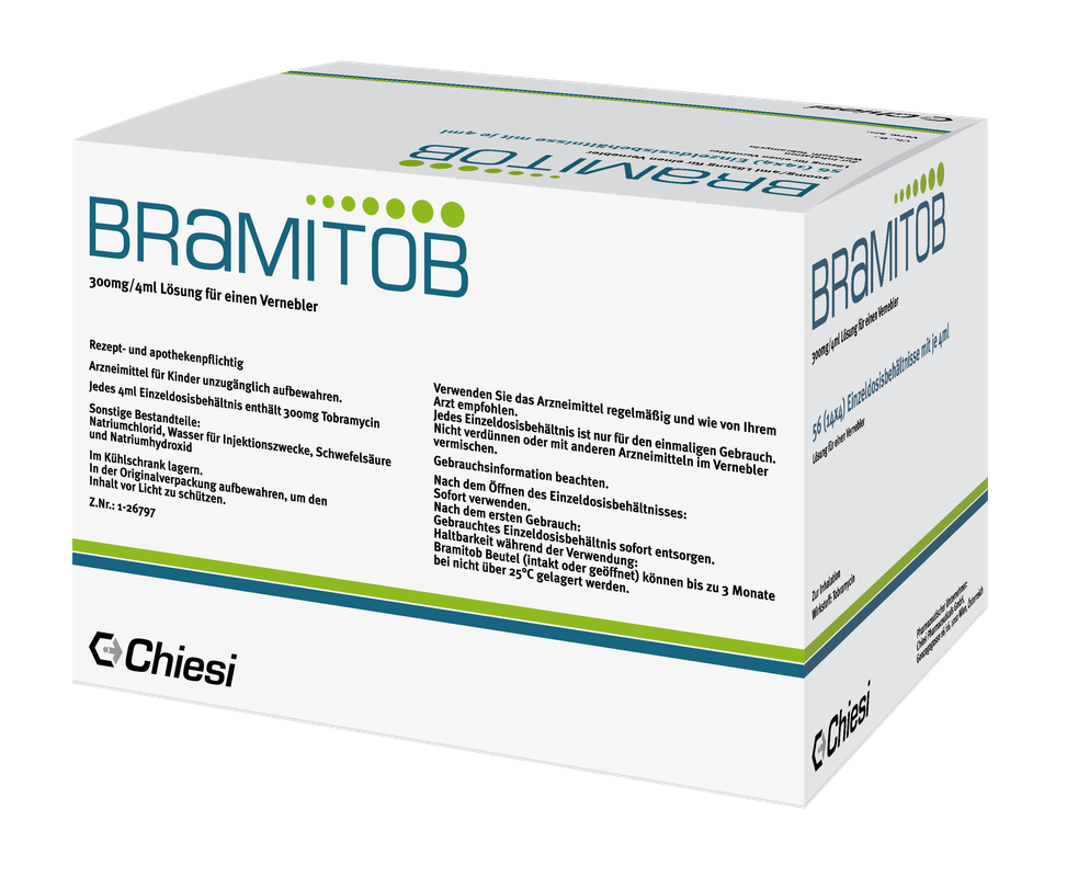 БРАМІТОБ, розчин для інгаляції, 300 мг/4мл по 4 мл №56